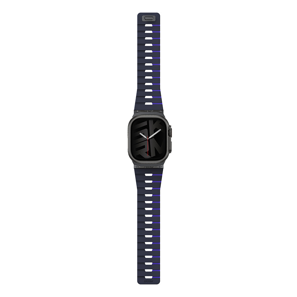 Skinarma Gemini Serisi Apple Watch 42/44/45/46/49mm Uyumlu TPU Magnetik Silikon Kordon Skinarma Gemini Serisi Apple Watch 42/44/45/46/49mm Uyumlu TPU Magnetik Silikon Kordon